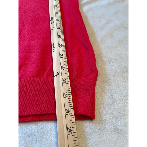 U.S. Polo Assn. Mens Red V-Neck Sweater Y2K Size L Preppy Acadamia Logo - Picture 4 of 7